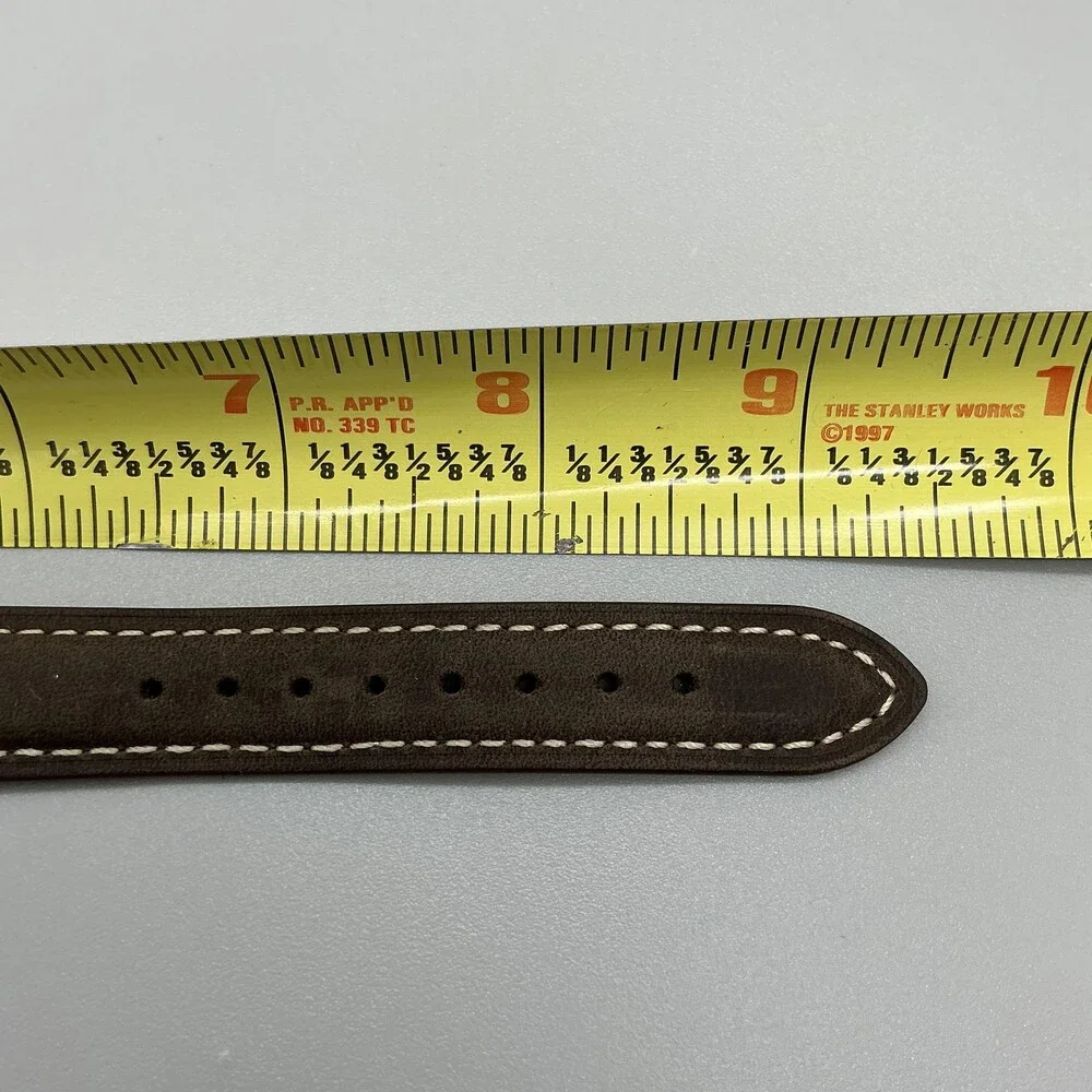 Vintage Cornavin Mens Watch 29mm Square Brown Leather Manual Wind Date